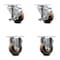 Service Caster 3 Inch High Temp Glass Filled Nylon Top Plate Caster Set with 2 Brakes 2 Rigid SCC-20S314-GFNSHT-TLB-2-R-2 - alternate 1